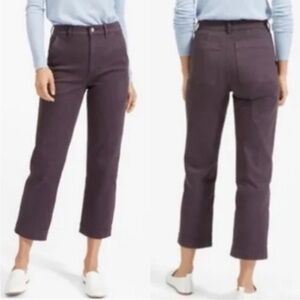 Everlane The Straight-Leg Crop in Purple - Discontinued